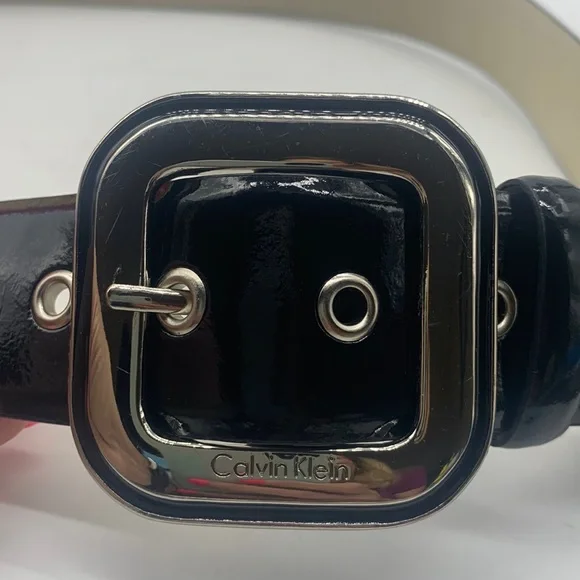 Calvin Klein patent belt. Patent leather belt Calvin Klein Brown size S International  main image 4